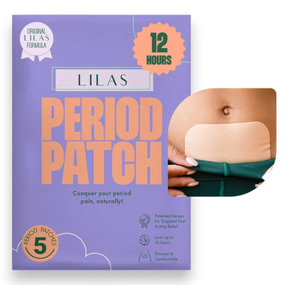 LILAS Period Cramps Pain Relief Patch, 5 Pack | Instant Relief for Menstrual Cramp, PMS, Endometriosis & PCOS | 12-Hour Comfort | Natural & Vegan Topical Patches | Trusted Formula & Upgraded Design LILASBuy Supplements Australia