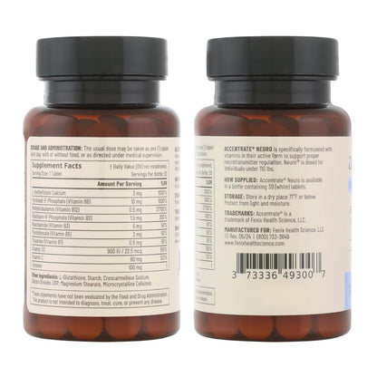 Accentrate Brain Supplement for Focus, Attention, Mood | Complete Vitamin B Complex | Brain Health | Methylated Multivitamin w/L-Methylfolate (5-MTHF), Cofactors Methyl-B12 & P5P | MTHFR Supplement