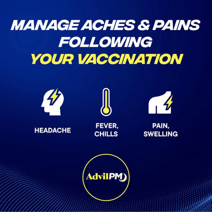 Advil PM Pain Reliever and Nighttime Sleep Aid, Pain Medicine with Ibuprofen for Pain Relief and Diphenhydramine Citrate for a Sleep Aid - 40 Coated Caplets AdvilBuy Supplements Australia