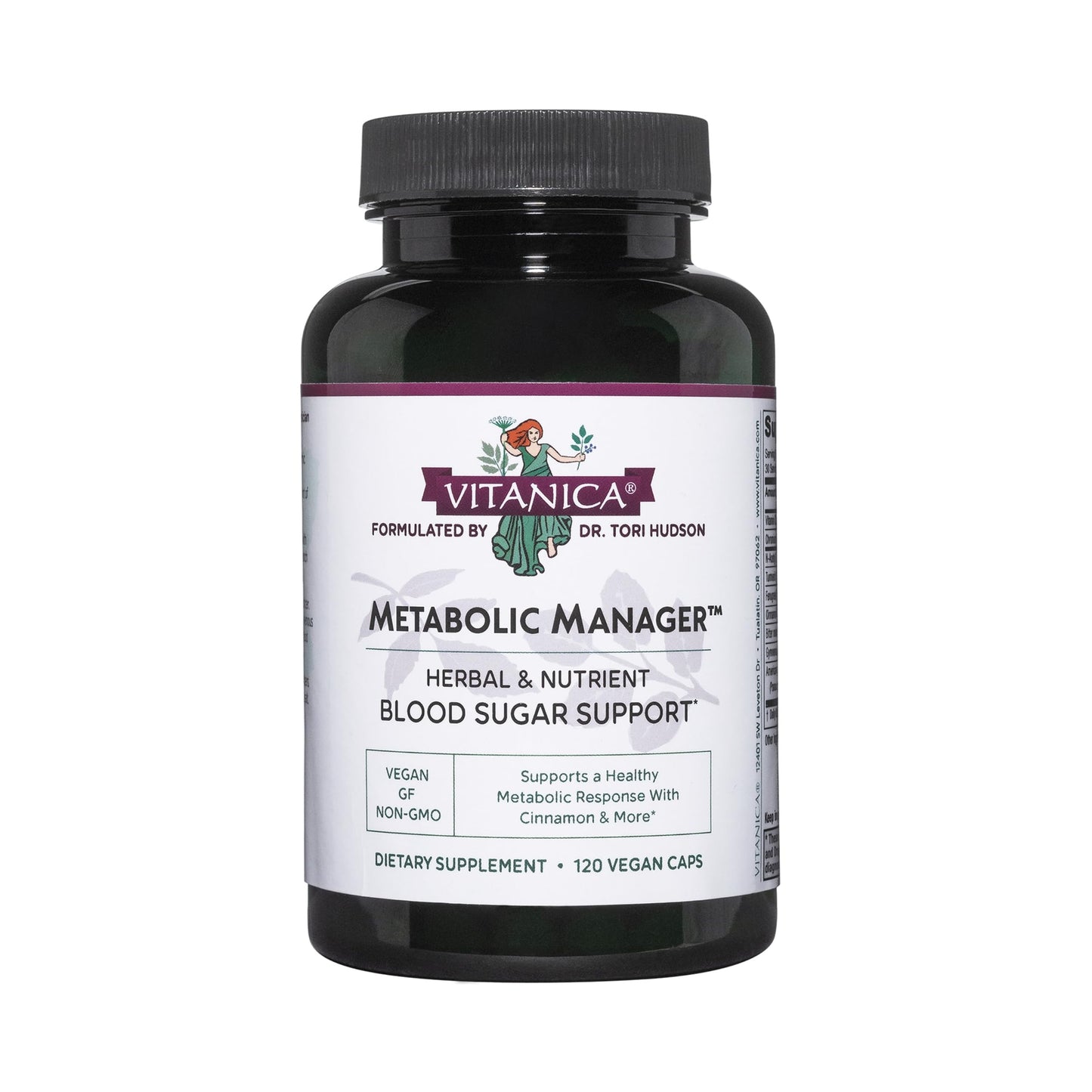 Vitanica Metabolic Manager - Herbal Supplement to Support Healthy Metabolic Response - Dietary Supplement with Vitamin D - Vegan Antioxidant Supplement - 120 Capsules VitanicaBuy Supplements Australia