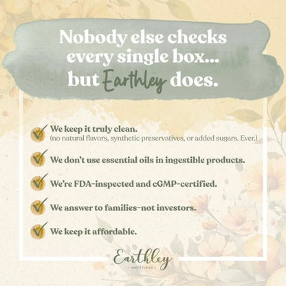 Earthley Wellness Feel Better Fast, All-Natural Relief for Minor Ailments, Organic Herbal Formula, Supports Immune & Digestive Health, Echinacea Root and More