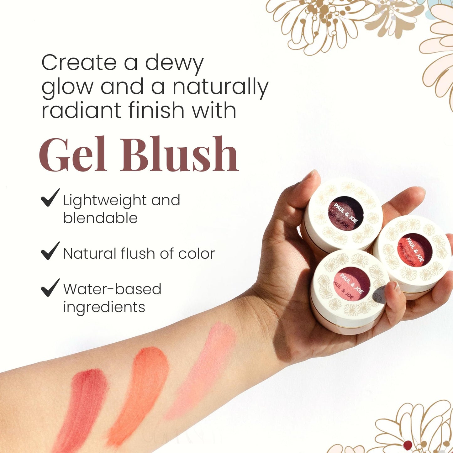 Paul & Joe Gel Blush, Bright and Buildable Blush Makeup, Water-Based Gel Makeup Blush with Hydrating Oils for Dewy, Radiant Finish, Garnet and Wine Red Cheek Tint, 05 Sommeliere, 0.71 oz Paul & JoeBuy Supplements Australia