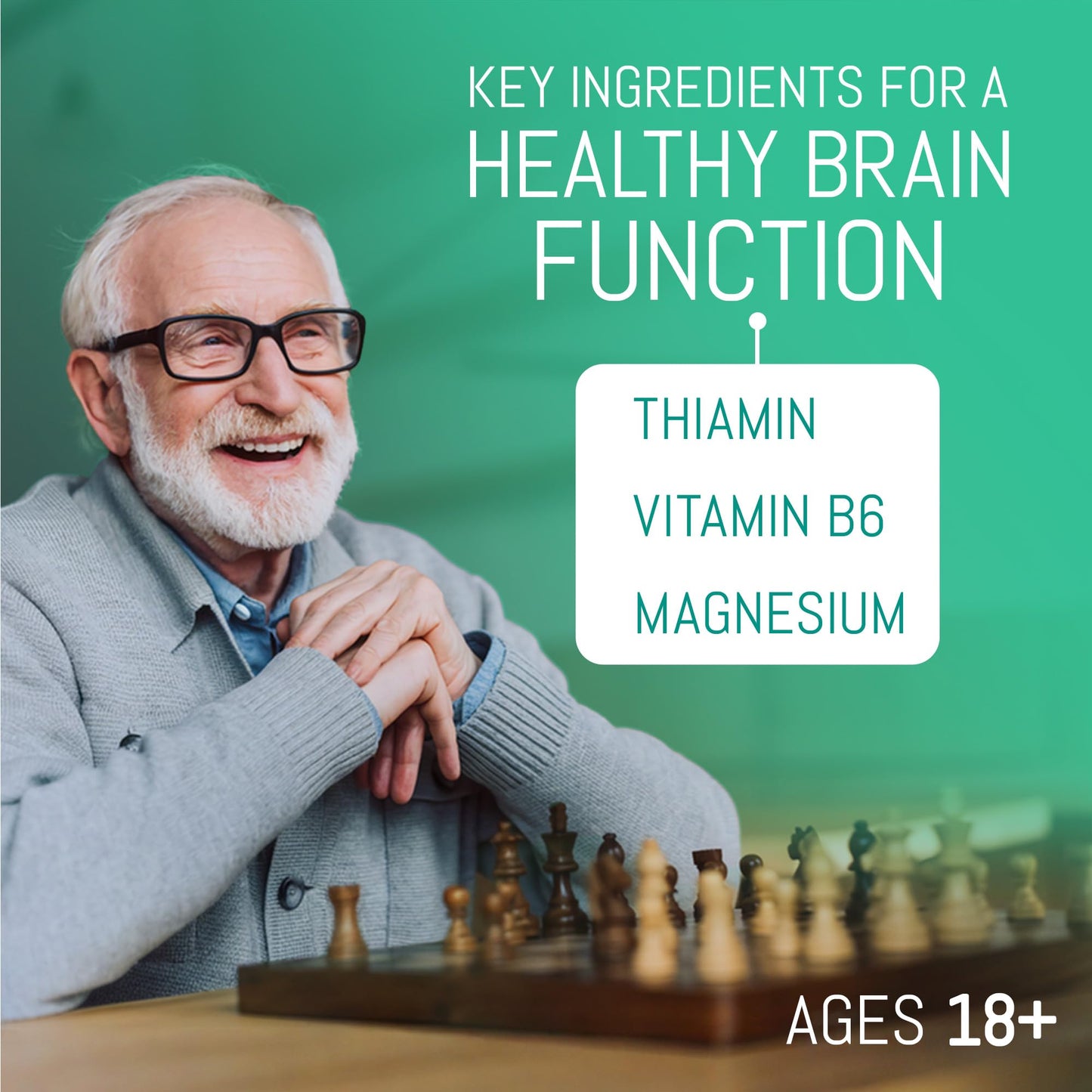 Fitina Brain Supplements for Memory and Focus with Vitamin B6 & Thiamine — High-Dose B Vitamins Nervous System and Cognitive Health Support, Daily Supplement Formula for Adults, 100 Tablets (2-Pack) FitinaBuy Supplements Australia