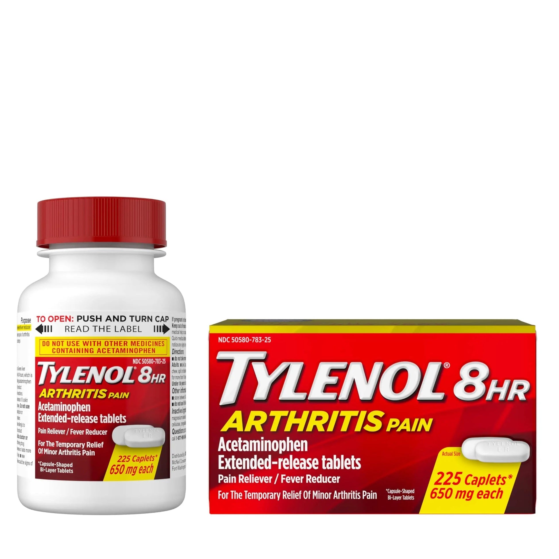 Tylenol Acetaminophen 650 mg Extended Release Caplets, Fast, Strong Pain Relief, 8 Hour Arthritis Pain Relief, Joint Pain Reliever & Fever Reducer, Long-Lasting Relief, Oral Medicine, 225 Count TylenolBuy Supplements Australia
