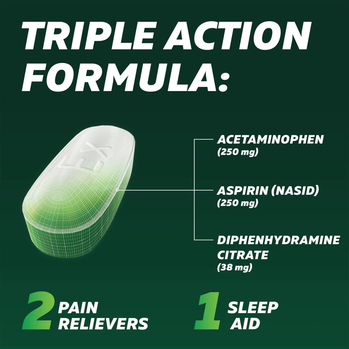 Excedrin PM for Headache Relief, Acetaminophen 250mg, Aspirin 250mg, Diphenhydramine Citrate 38mg, Pain Reliever, Nighttime Sleep-Aid, 24 Count ExcedrinBuy Supplements Australia