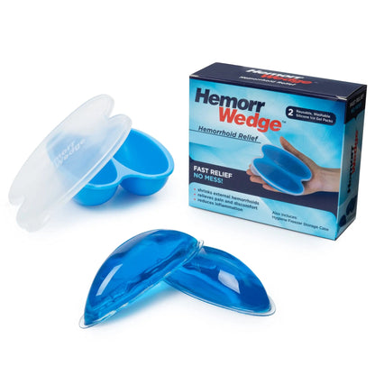 Hemorrwedge Hemorrhoid Ice Pack for Relief & Cooling Support – Twin Gel Pack with Hygienic Case – Reusable Cold Therapy for Hemorrhoids, Swelling, Postpartum & Discomfort – Water-Based Gel HemorrwedgeBuy Supplements Australia