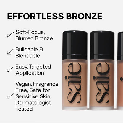 Saie Dew Bronze - Hydrating Liquid Bronzer Stick For a Sun Kissed Glow - Liquid Contour Stick Infused with Nourishing Skin Care Ingredients - Sculpted Face Makeup Essential - Sand (0.4 oz) SaieBuy Supplements Australia