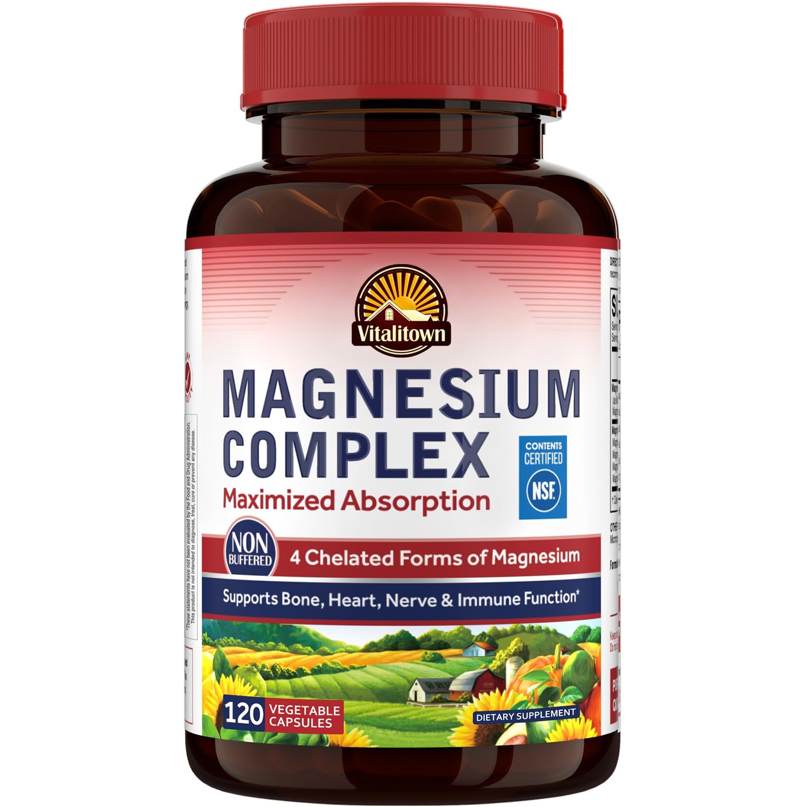 Vitalitown Magnesium Complex supplement bottle on a white background