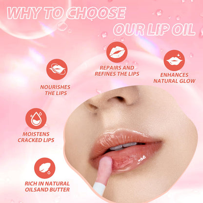 LANGMANNI Moisturizing Lip Oil,No-Sticky Lip Gloss Lip Balm Lip Care,Fruit Flavoured Lip Oil For Dry Lip's Moisturizing Hydrating And Nourishing ((Strawberry)) LANGMANNIBuy Supplements Australia