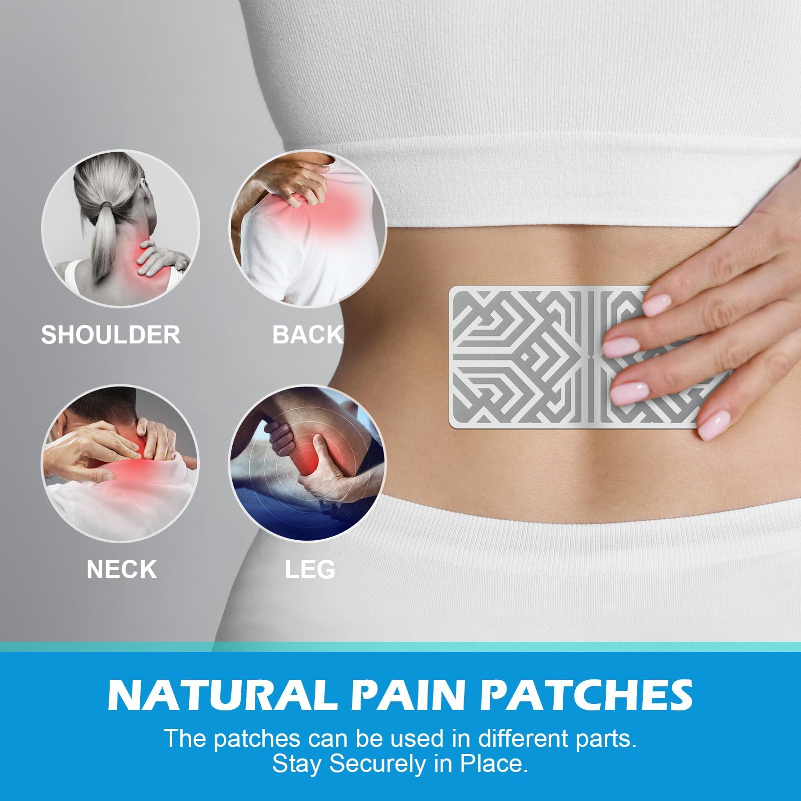 Reusable Pain Relief Patches for Sore Muscle, Includes 3 Adhesives, 1 Patch & 1 Carry Bag, Pain Patches for Neck, Back,Foot, Knee etc, Large&Fast Acting, Easy Adhesive Application Pain Patch-0304 SKAYAHBuy Supplements Australia