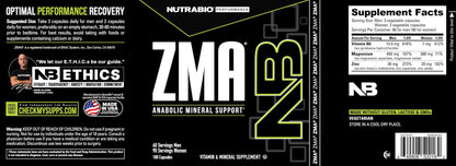 NutraBio ZMA Supplements for Men & Women- Zinc Magnesium Supplements to Support Hormone Levels, Peak Performance, Sleep, Muscle Recovery, Immune Health, 180 Ct. NutraBioBuy Supplements Australia