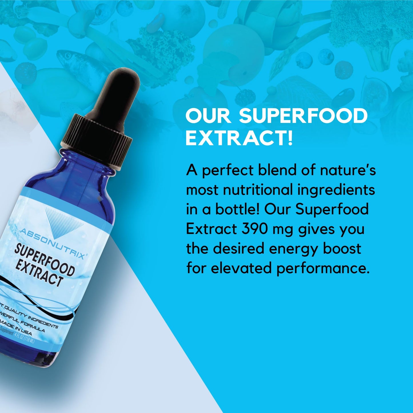 Absonutrix Superfood Extract 390 mg, 4 Oz Liquid, 302 Servings, Made in USA, Quick Absorption, Quality Potent Ingredients, Non-GMO, GMP Certified, Cruelty-Free Products Absonutrix buy supplements Au