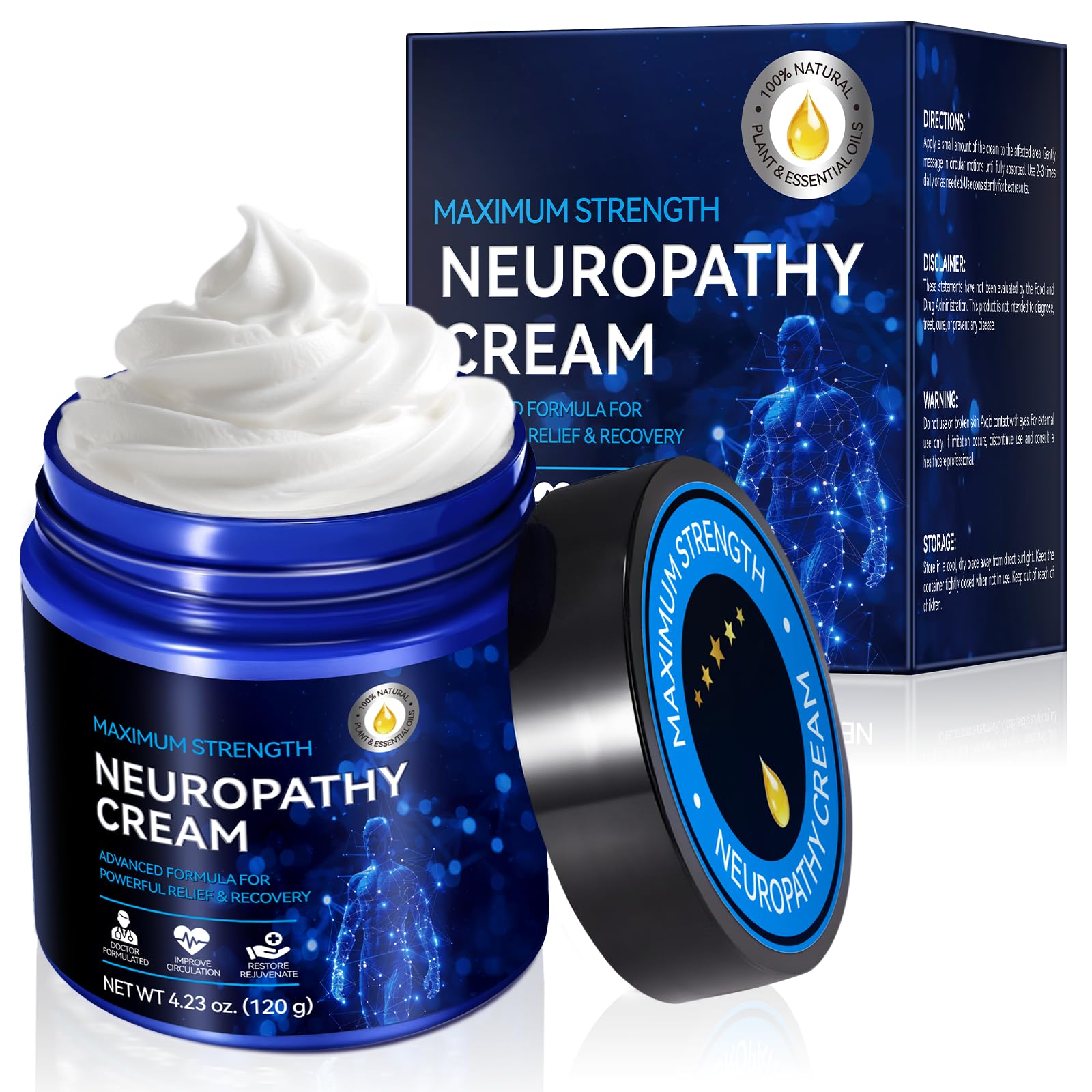 Neuropathy Cream for Feet, Legs & Hands – Lightweight, Plant-Based Formula with Cooling Comfort, 4 oz CFXYHNOXBuy Supplements Australia