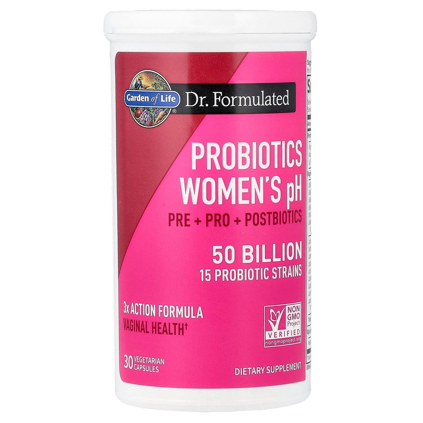Garden of Life Dr Formulated Once Daily 3-in-1 Complete Prebiotics, Postbiotics & Probiotics for Women, PRE + PRO + POSTBIOTIC Supplement for Women’s Digestive