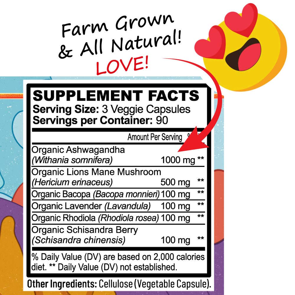 Hippie Farms Stress, Mood, Energy Support - Ashwagandha Root, Lion's Mane & More - Good Vibrations Blend Hippie FarmsBuy Supplements Australia