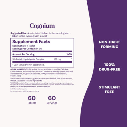 Natrol Cognium Memory, Brain Health Supplements for Adults, Brain Memory Supplements, Enhances Mental Agility in Healthy Adults,