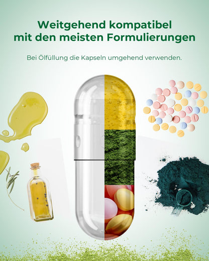 MéipaLien HPMC Empty Capsules Size 3-200 Clear Count Pill Capsules Empty - Plant-Based Cellulose | Vegetarian, Halal, Non-GMO | for DIY Supplement & Herbal Filling MéipaLienBuy Supplements Australia