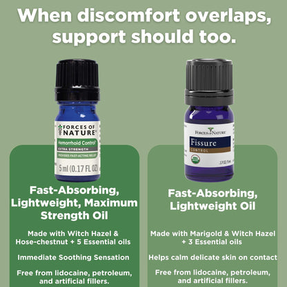 Forces of Nature Hemorrhoid Control Extra Strength (5ml) + Organic Fissure Care (5ml) | Virtual Bundle Forces of NatureBuy Supplements Australia
