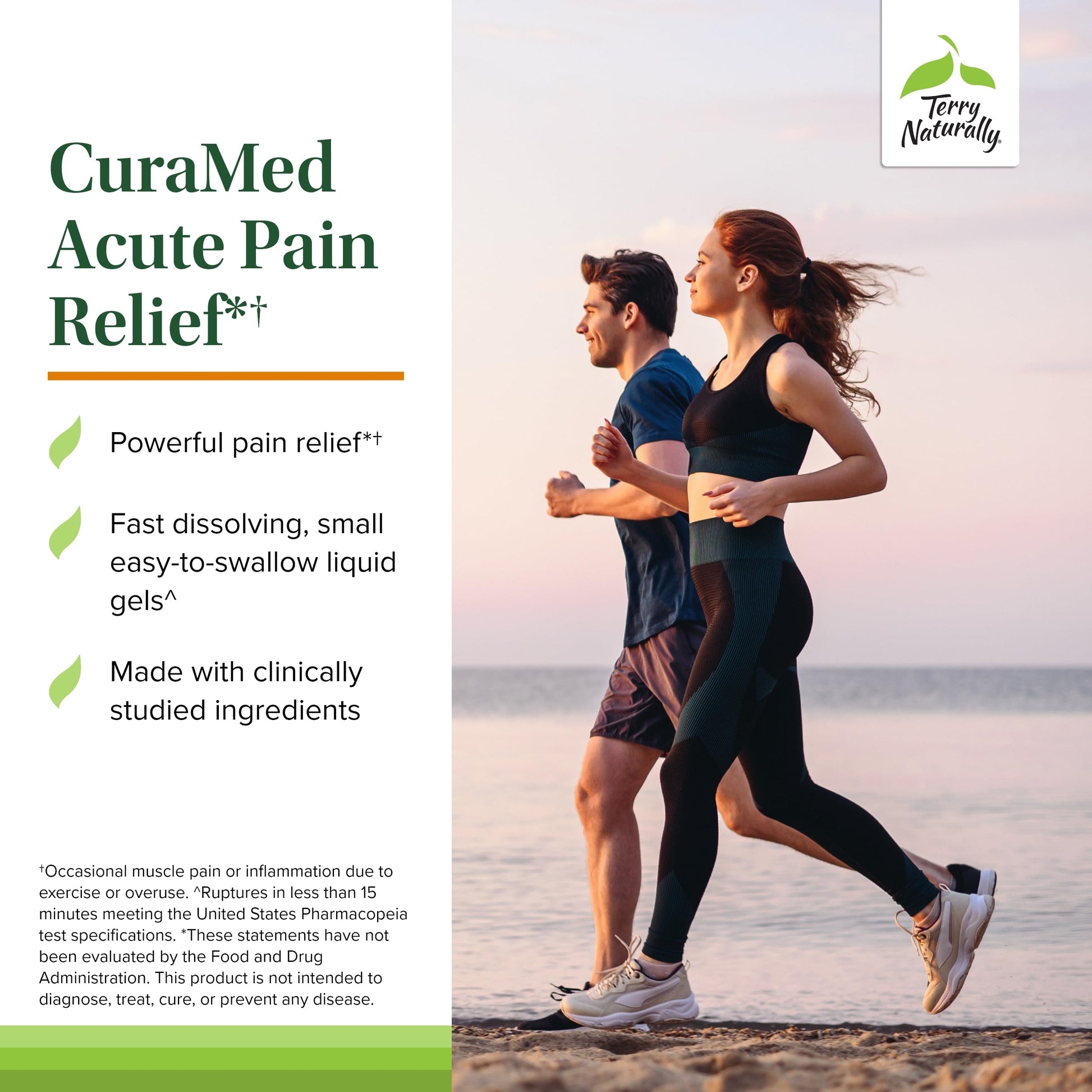 Terry Naturally CuraMed Acute Pain Relief - Supplement with BCM-95 Curcumin & BOS-10 Boswellia - Black Sesame Seed Oil to Support Relief of Occasional Discomfort - 60 Liquid Gels Terry NaturallyBuy Supplements Australia