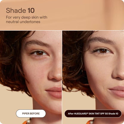 Live Tinted Hueguard Skin Tint SPF 50 - Tinted Mineral Sunscreen with Light-Medium Buildable Coverage With a Hydrating and Radiant Finish - Water and Sweat Resistant, 1.35 fl oz - Shade 10 Live TintedBuy Supplements Australia