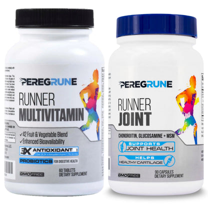 PEREGRUNE Runner Multivitamin & Joint Support Supplement | Antioxidants, Complete B-Complex & Probiotics to Support Energy PEREGRUNE