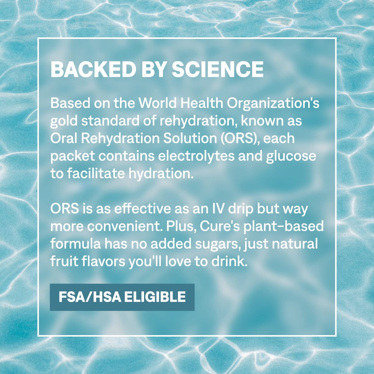 Cure Hydration | Plant-Based Electrolyte Drink Mix | No Added Sugar | FSA-HSA | Dehydration Relief Powder Made with Coconut Water | Non-GMO | Vegan | Pouch of 14 Packets - Blood Orange
