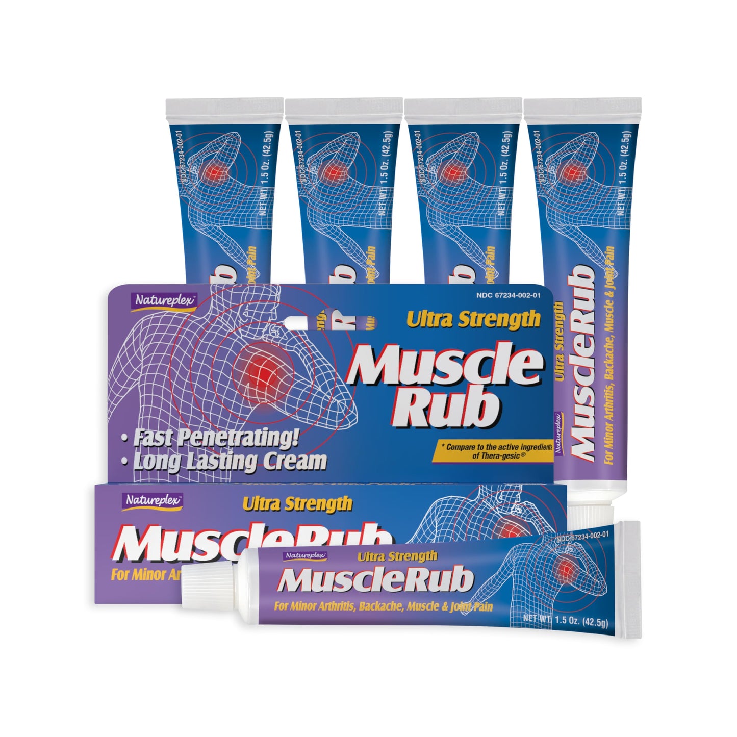 Natureplex Ultra Strength Muscle Rub Cream 1.5 oz (Pack of 5) – Menthol & Methyl Salicylate, Fast-Penetrating, Long-Lasting Relief for Muscle & Joint Discomfort (Minor Aches, Backache, Strains) NatureplexBuy Supplements Australia