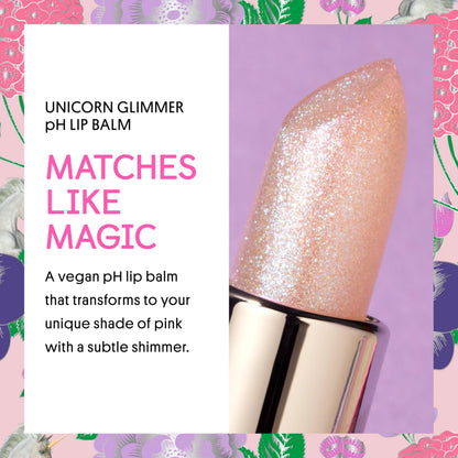 Winky Lux Unicorn Glimmer Balm -Hydrating ph Lip Balm, Natural Pink Tint with pH Color Changing, Moisturize & Soften Lips While Leaving Sheer Pink Tint, with Vanilla Scent Winky LuxBuy Supplements Australia