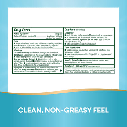 Nature's Way Boericke & Tafel Arniflora Arnica Gel, Temporarily Relieves Pain*, Swelling*, Stiffness*, 2.75 Oz (Packaging May Vary) Nature's WayBuy Supplements Australia