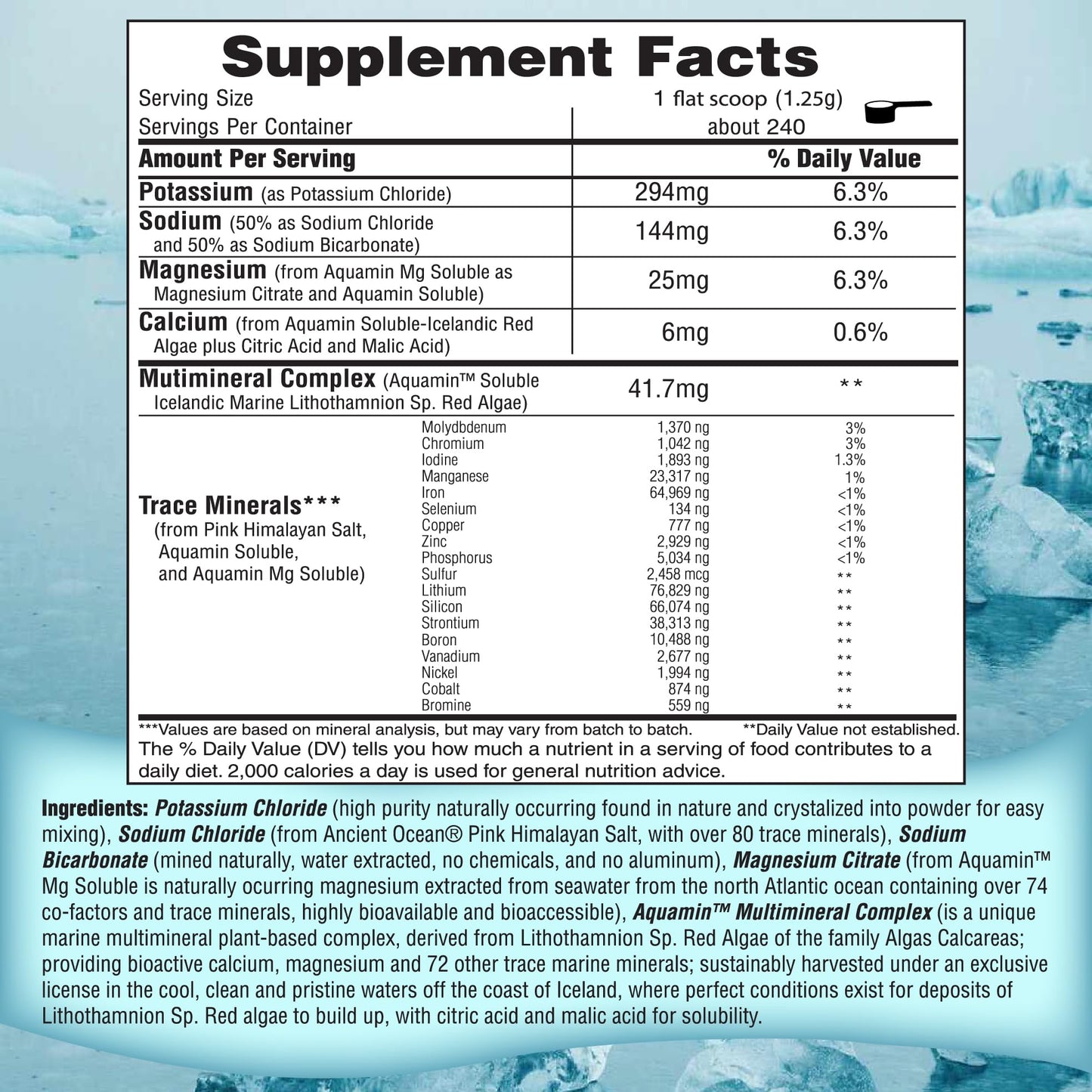 FAST LYTE No Sugar Electrolytes Powder in the Raw | Mix in Coffee, Soup, Juice, Water, Smoothies, Broth, Anything | No Sweeteners or Flavorings | Keto & Sugar Free | Non-GMO & Vegan