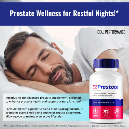 EZ Prostate Capsules, EZ Prostate Pills - Official EZ Prostate Supplement Pills - Maximum Strength Advanced All Natural Formula, EZProstate Health Men Pastillas Reviews (2 Pack) IDEAL PERFORMANCEBuy Supplements Australia