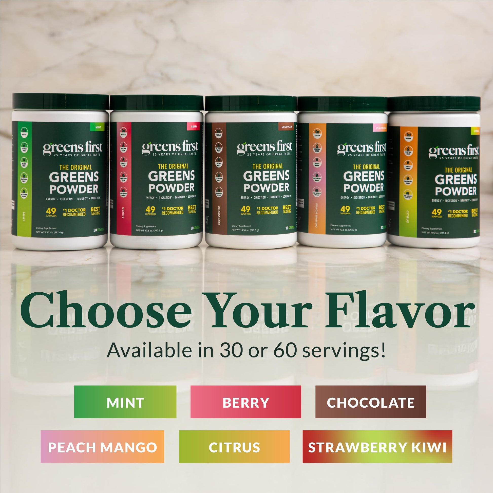 Greens First Original Greens Powder - 49 Superfoods - Organic Fruits & Veggies - Prebiotics, Probiotics & Digestive Enzymes - Antioxidant Smoothie - Dairy Free, Vegan & Non-GMO (Mint, 30 Servings) Greens FirstBuy Supplements Australia