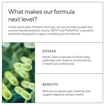Premium 4-in-1 Probiotic Prebiotic, Postbiotic & Digestive Enzymes for Men & Women – Supports Gut, Digestion & Immunity –Complete Gut Health with Pre, Post