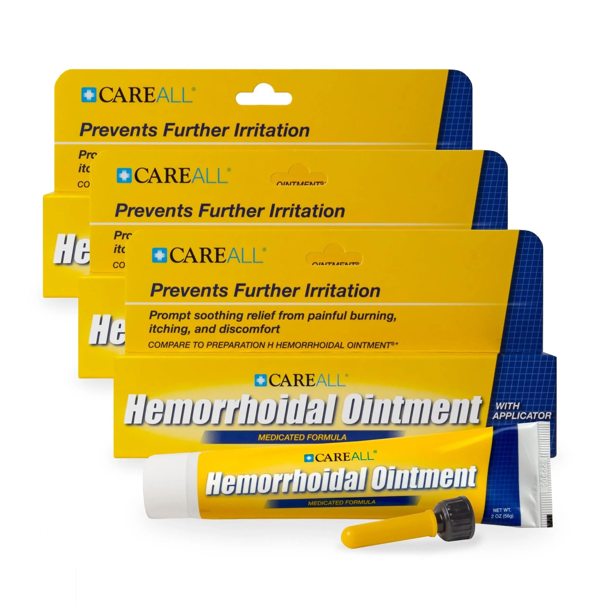 CareAll Hemorrhoidal Ointment 2.0 oz with Applicator (3 Pack). Helps Relieve Burning, Itching, and Discomfort Associated with Inflamed Hemorrhoidal Tissues. Dye, Phthalate, and Fragrance Free CareAllBuy Supplements Australia