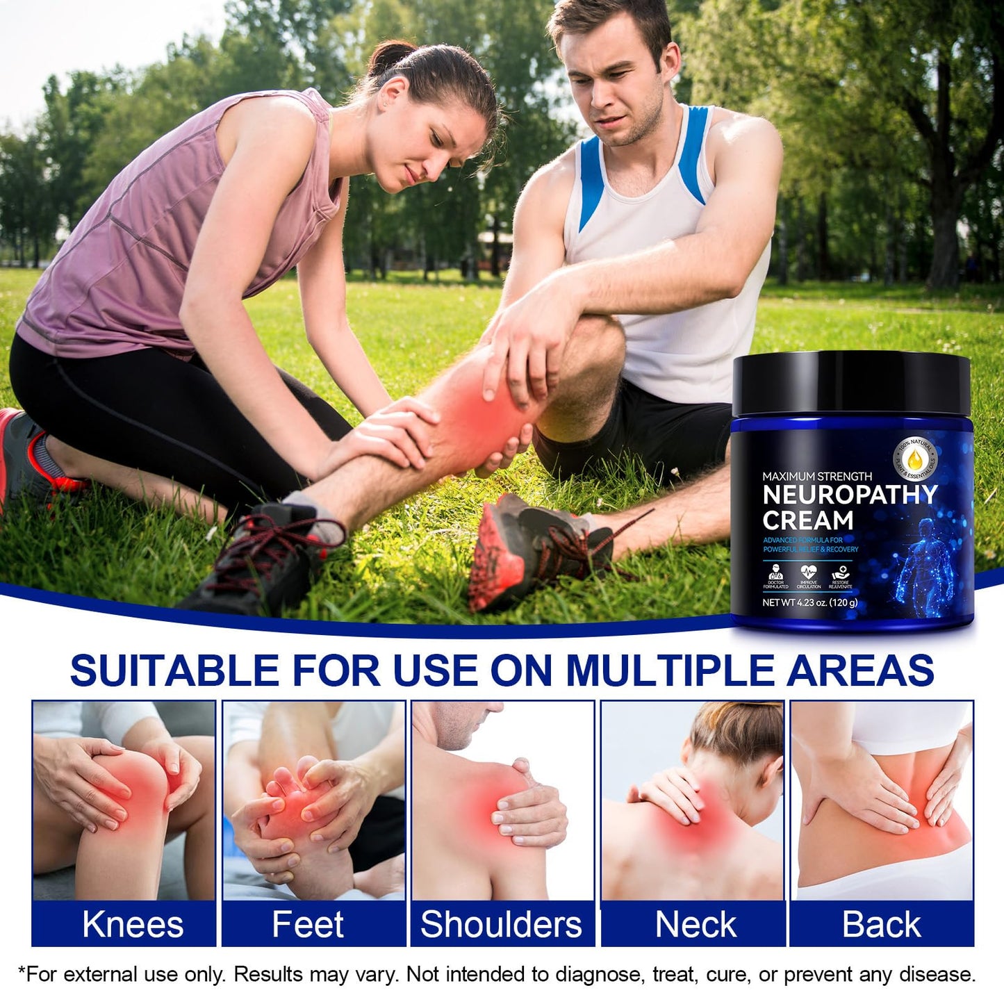 Neuropathy Cream for Feet, Legs & Hands – Lightweight, Plant-Based Formula with Cooling Comfort, 4 oz CFXYHNOXBuy Supplements Australia