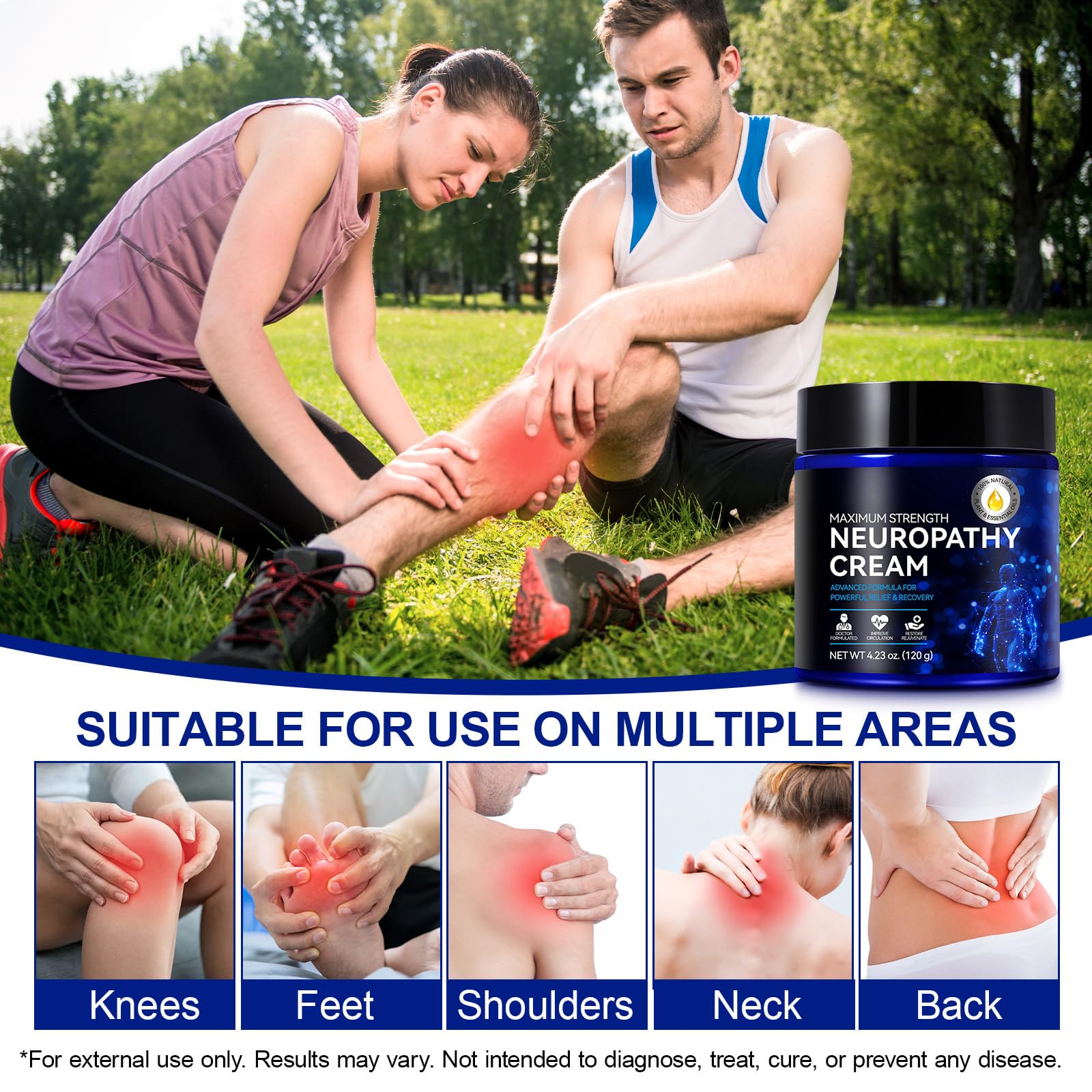 Neuropathy Cream for Feet, Legs & Hands – Lightweight, Plant-Based Formula with Cooling Comfort, 4 oz CFXYHNOXBuy Supplements Australia