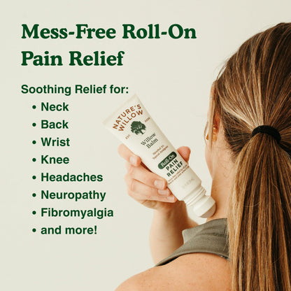 NEW Nature's Willow ROLL-ON Pain Relief | Fast-Acting, No-Mess Relief for Back, Neck, Knees & Joints | Willow Bark & Menthol | Clean, Fresh Scent | No Dyes or Artificial Fragrance | 3.1 fl oz | 3-Pack Nature's WillowBuy Supplements Australia