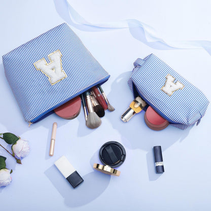 YOOLIFE Birthday Gifts for Teen Girls Kids Initial Makeup Bag | Teen Girl Gift Trendy Stuff | Travel Makeup Bag Toiletry Bags | Gifts for 3 4 5 6 7 8 9 10 11 12 13 Year Old Girl Blue K YOOLIFEBuy Supplements Australia