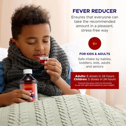 GeriCare Regular Strength Liquid Acetaminophen 160 mg, Pain Reliever, Fever Reducer, Aspirin & Alcohol Free, Cherry Flavored 16 Fl Oz (Pack of 2) GeriCareBuy Supplements Australia