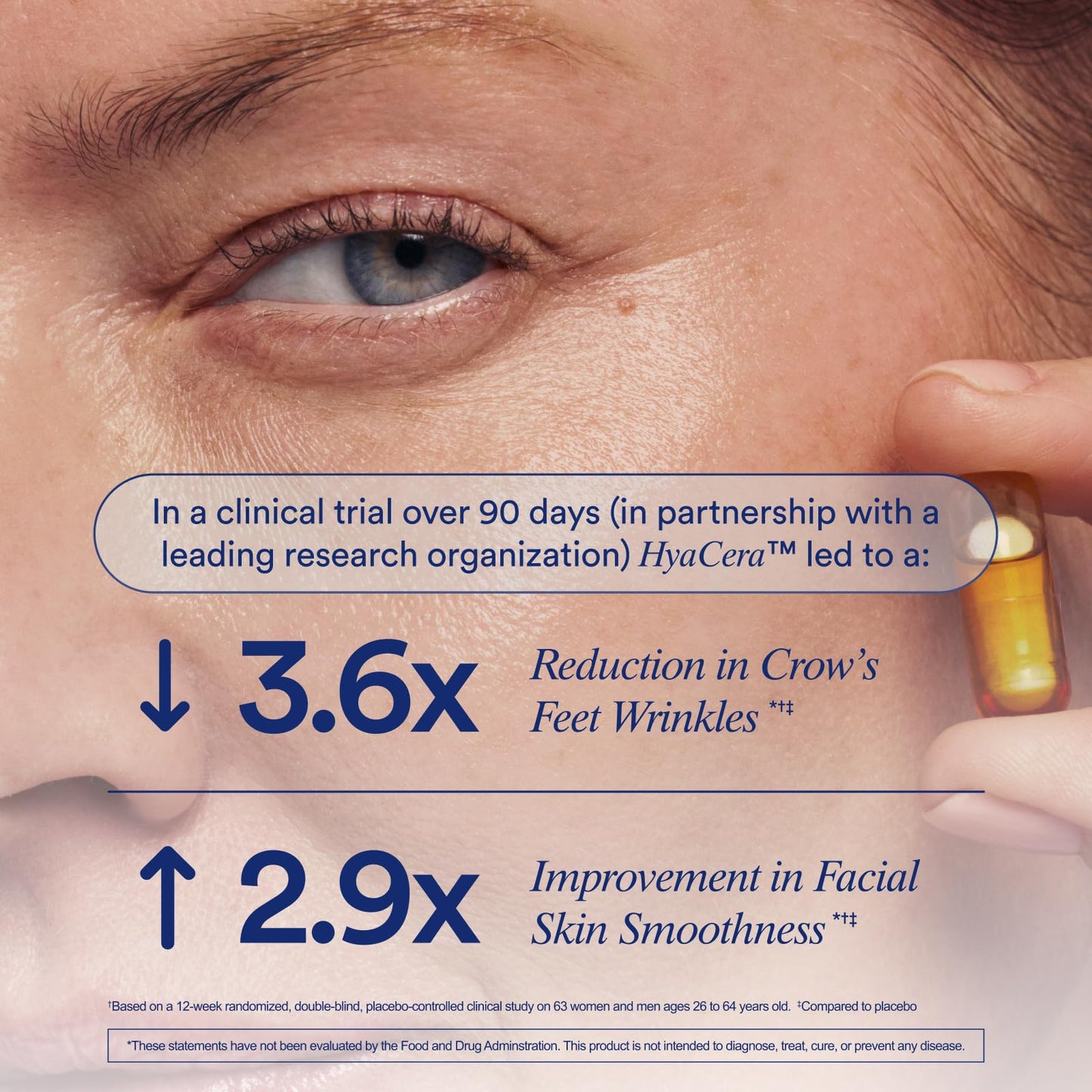 Ritual Hyaluronic Acid Skin Supplement - With Hyabest® and Ceratiq® - HyaCera Clinically Proven to Reduce Wrinkles, Fine Lines & Improve Skin Smoothness