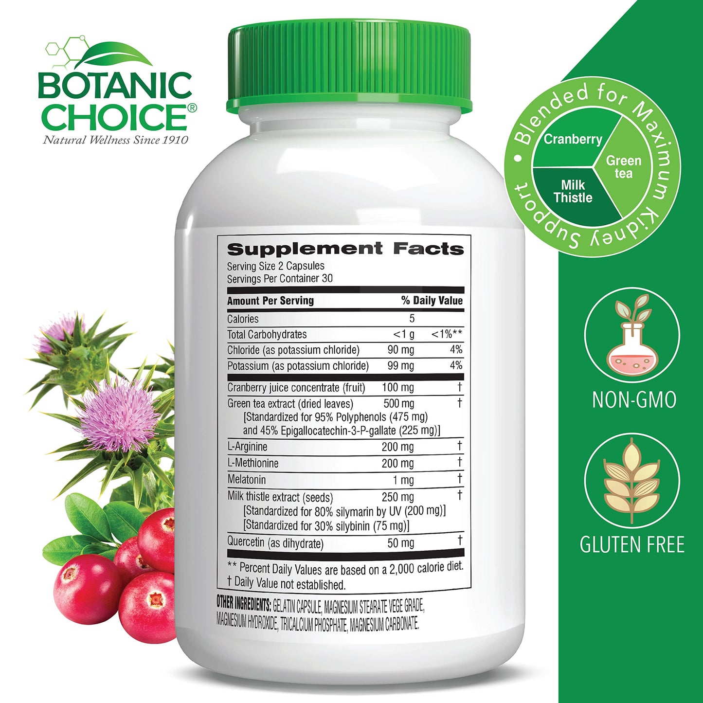 Botanic Choice Ultra Kidney Complex - Optimal Kidney Support with Milk Thistle, Green Tea & More- 60 Capsules Botanic ChoiceBuy Supplements Australia
