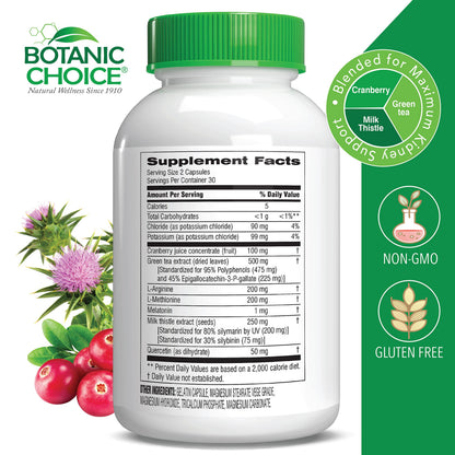 Botanic Choice Ultra Kidney Complex - Optimal Kidney Support with Milk Thistle, Green Tea & More- 60 Capsules Botanic ChoiceBuy Supplements Australia