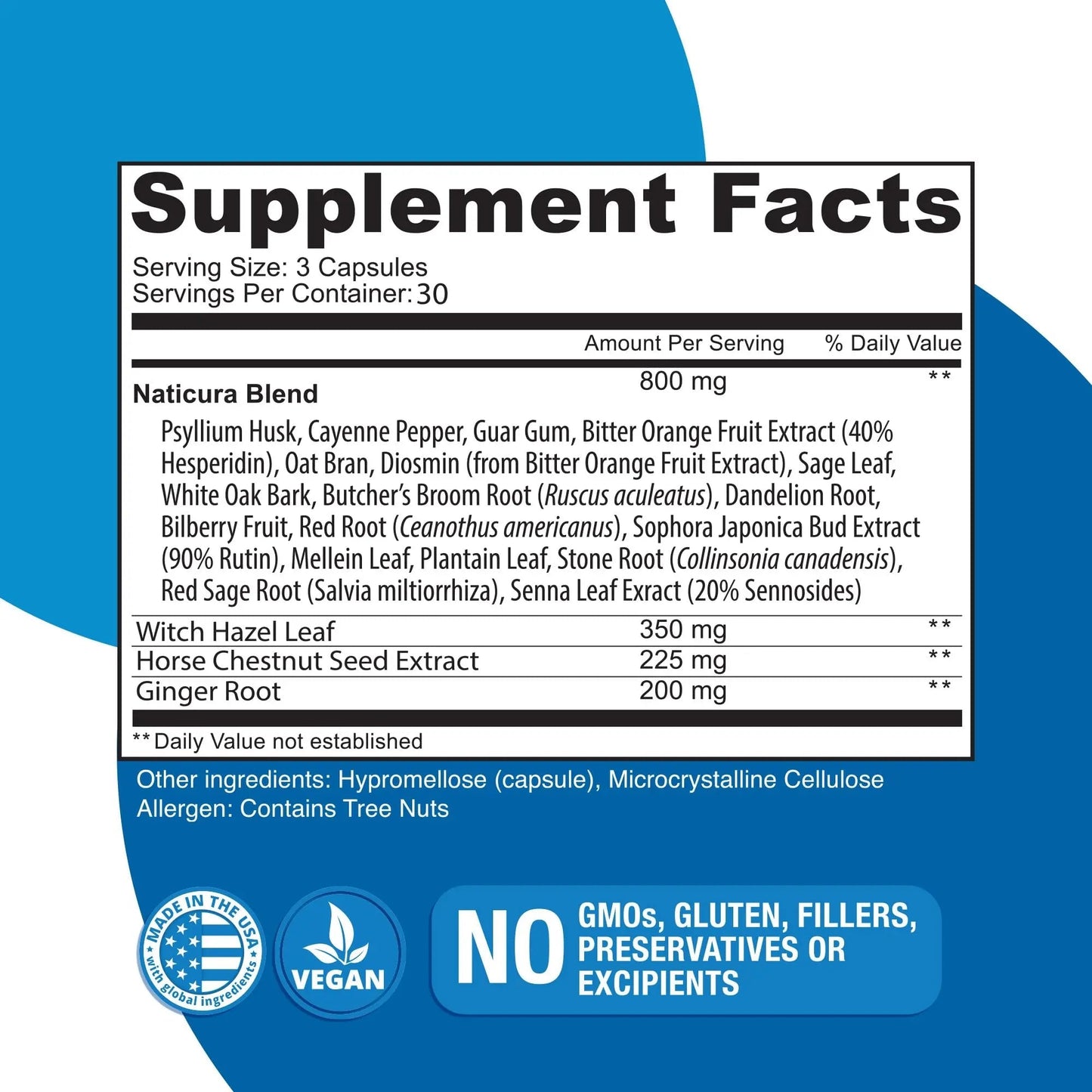 Naticura Hem-Control - Fast Effective Hemorrhoid Treatment Supplement - Powerful Formula to Promote Symptom Relief, Shrinking of Hemorrhoids, Ease Discomfort - 90 Vegan Capsules - Made in USA NaticuraBuy Supplements Australia