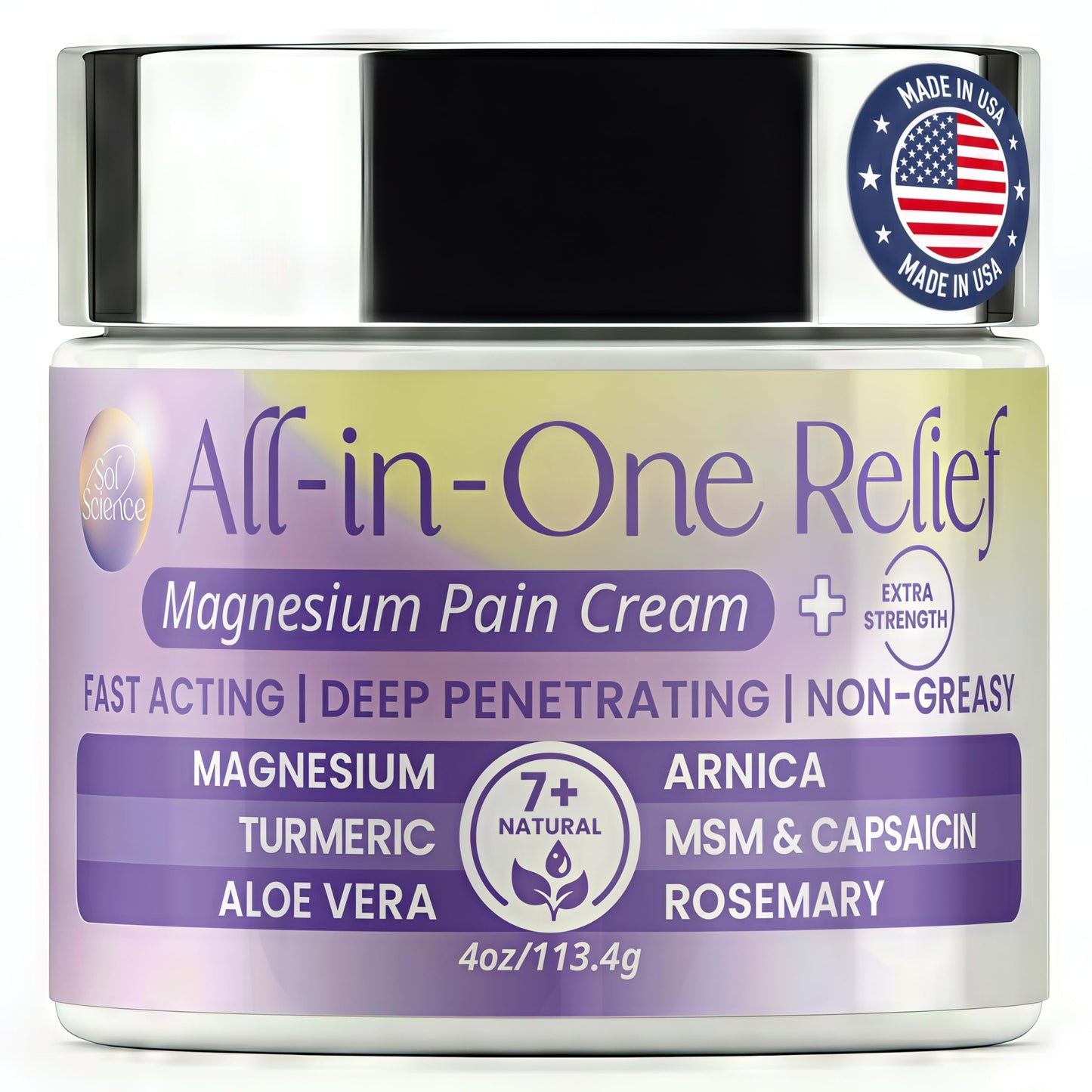 PURPLE CANYON All in One Magnesium Pain Cream – Natural Pain Relief Cream with Arnica, MSM & Capsaicin for Muscle & Joint Support – Fast-Absorbing, Non-Greasy Formula with Aloe Vera & Turmeric PURPLE CANYONBuy Supplements Australia