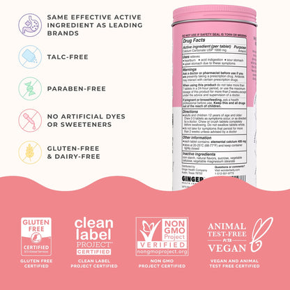 Wonderbelly Antacid, Effective Heartburn and Instant Acid Indigestion Relief, Extra Strength Chewable Tablets, 1000 mg Calcium Carbonate, No Talc or Dye, Strawberry Milkshake, 120 Count Wonderbelly buy supplements Au