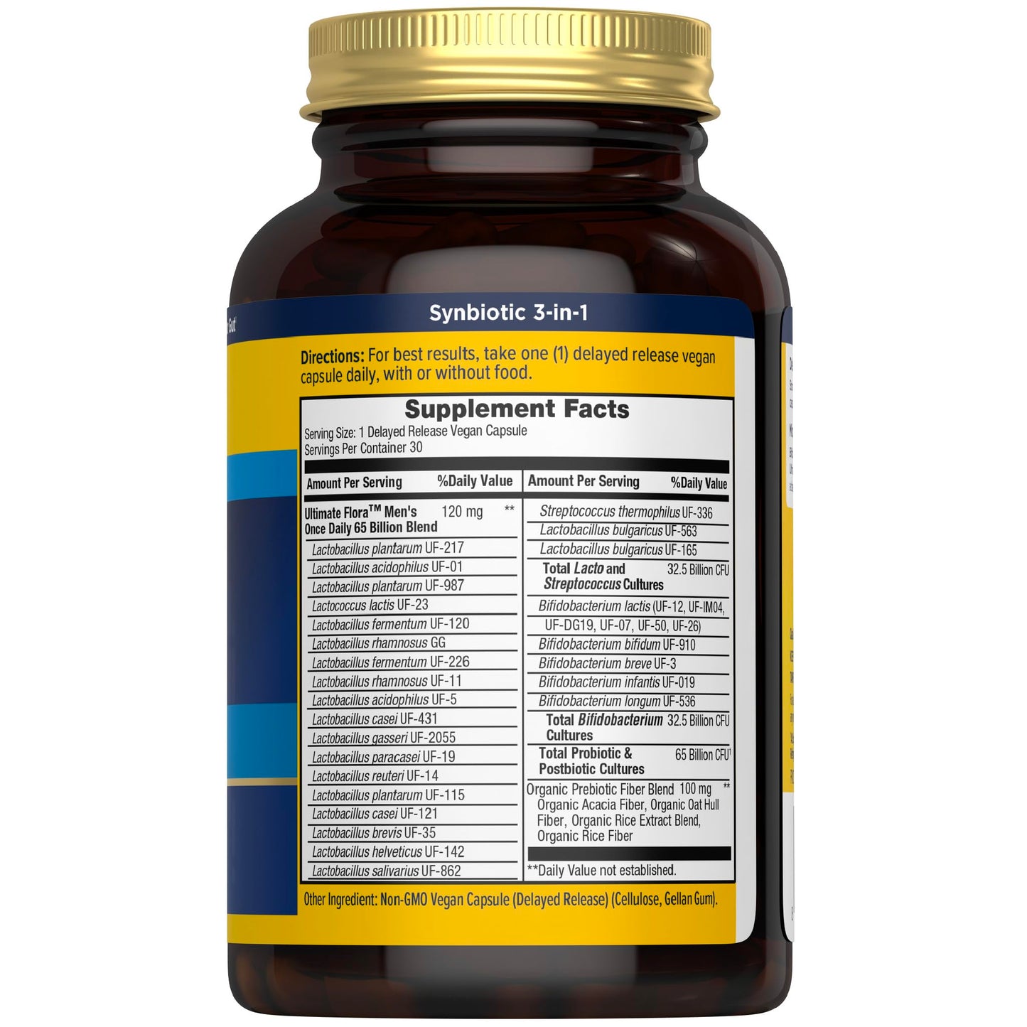 Renew Life Ultimate Flora Probiotics for Men 65 Billion CFU Delayed Release Vegan Capsules | Digestive Health | Immune Health | Dairy Free | 30 Count
