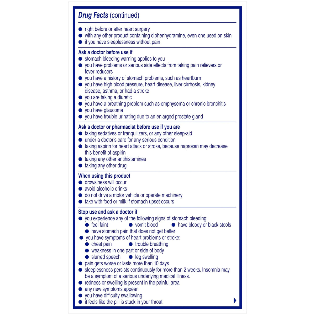 Aleve PM Sleep Aid Plus Pain Reliever Caplets, Naproxen Sodium & Diphenhydramine HCl, Nighttime, 120 Count AleveBuy Supplements Australia