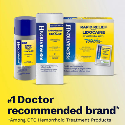 Preparation H Rapid Relief Hemorrhoid Cream with Lidocaine, Numbing Relief for Swelling, Pain, Burning and Itching - 1 Oz Tube Preparation HBuy Supplements Australia