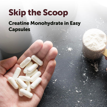 Creatine Monohydrate 5,000mg, 500 Capsules | Pure Creatine Pills – Micronized + Unflavored Powder Source, Easy Absorption | Keto, Non-GMO