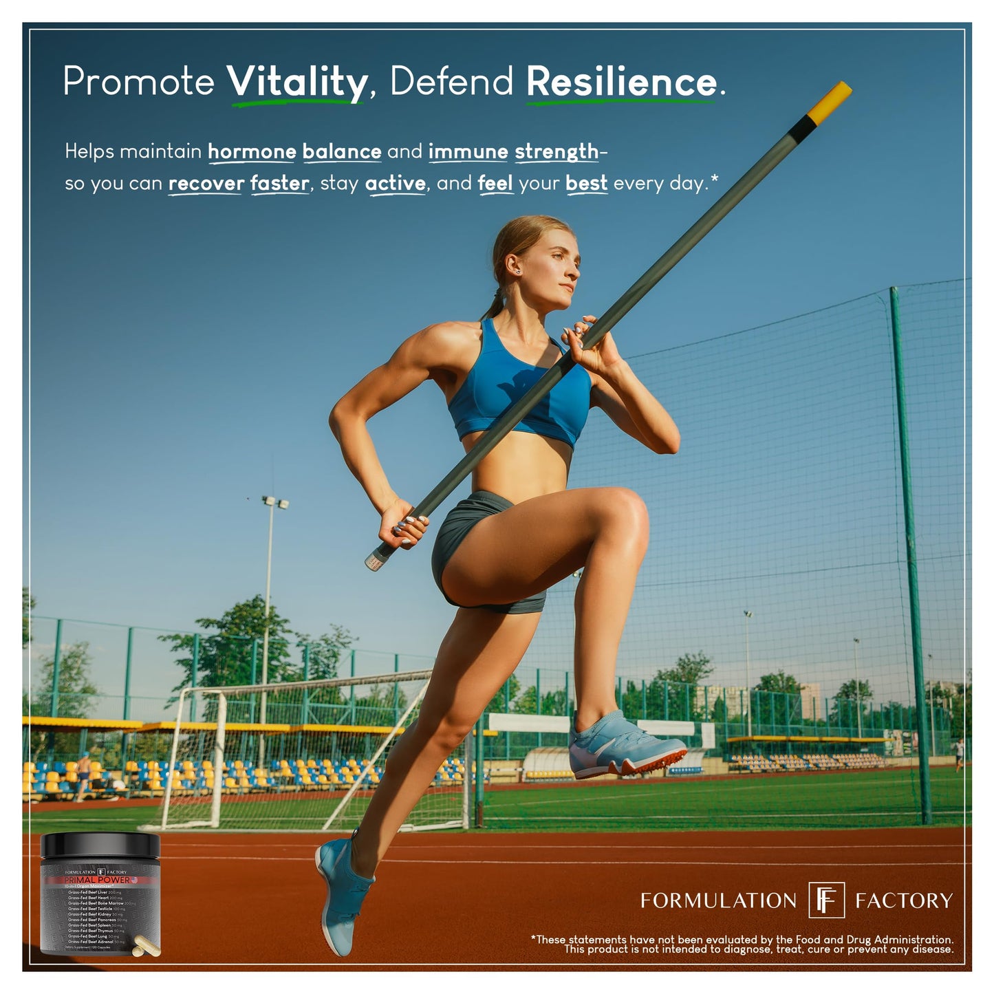 Formulation Factory Primal Power 10-in-1 Grass-Fed Organ Supplement with Beef Liver, Heart, Marrow, Testicle, Kidney, Supports Vitality, Hormones, Energy, Immunity (4 Month Supply, 240 Capsules) Formulation Factory buy supplements Au
